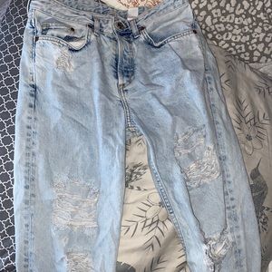 Ripped boyfriend jeans